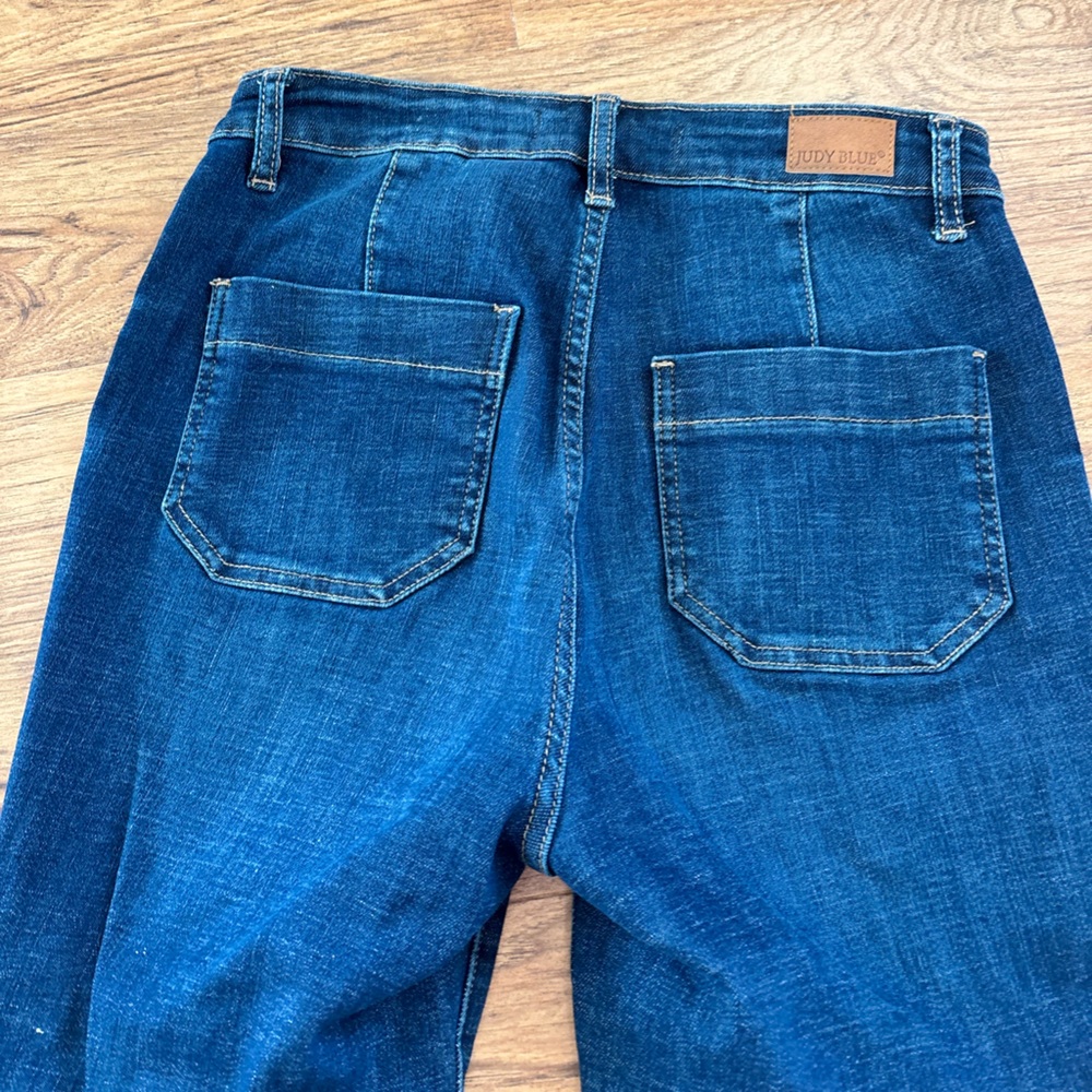 judy blue jeans | high rise button fly | skinny fit | size 7/28 - Picture 6 of 8